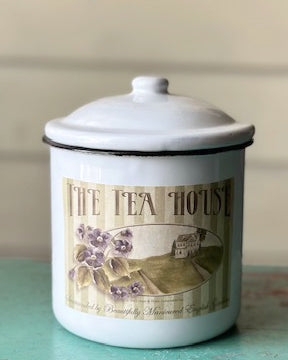 Soy Enamelware Cannister 19oz.. - Green Tea & Lemongrass