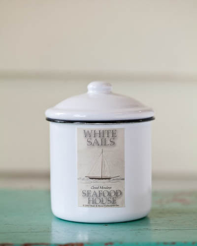 Soy Enamelware Cannister 10oz.. - Cotton Fields