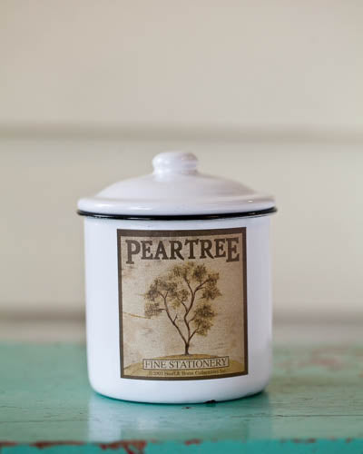 Soy Enamelware Cannister 10oz.. - Iced Pear