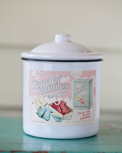 Soy Enamelware Cannister 19oz.. - Baby Fresh