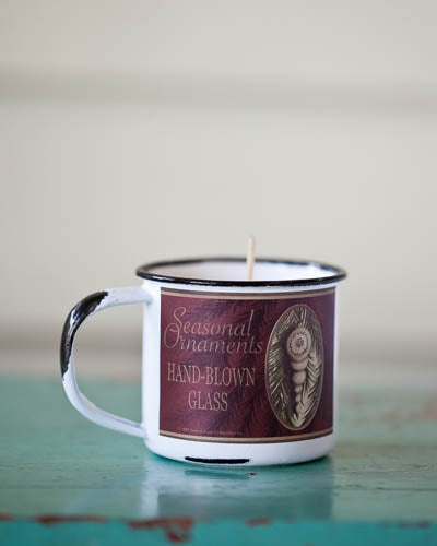 Soy Enamelware Cup 5oz. - Cinnamon Red Hot